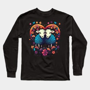 Sheep Couple Valentine Long Sleeve T-Shirt